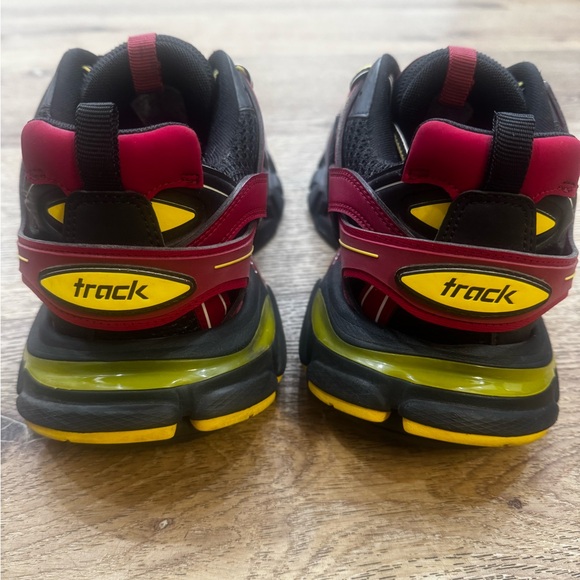 Balenciaga Burgundy and Black Athletic Shoes main image 5